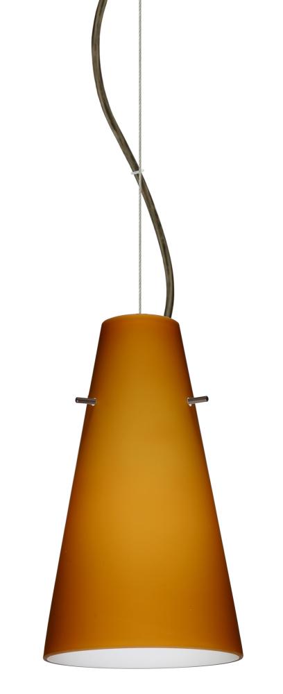 Besa Cierro LED Cable Pendant Amber Matte Bronze 1x9W LED