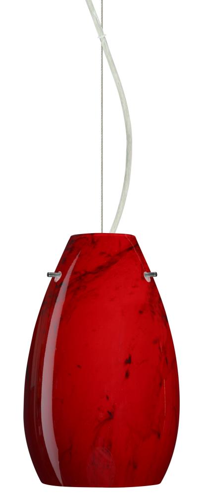 Besa Pera 9 LED Pendant Magma Satin Nickel 1x9W LED