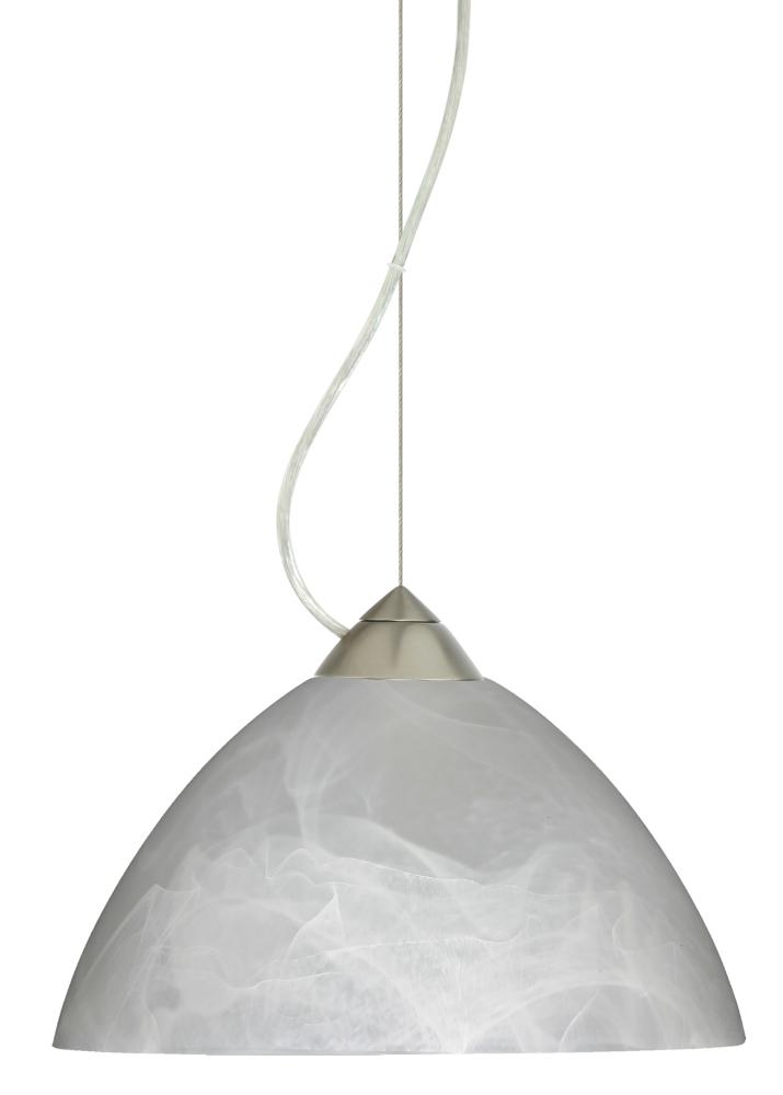 Besa Tessa LED Cable Pendant Marble Satin Nickel 1x9W LED