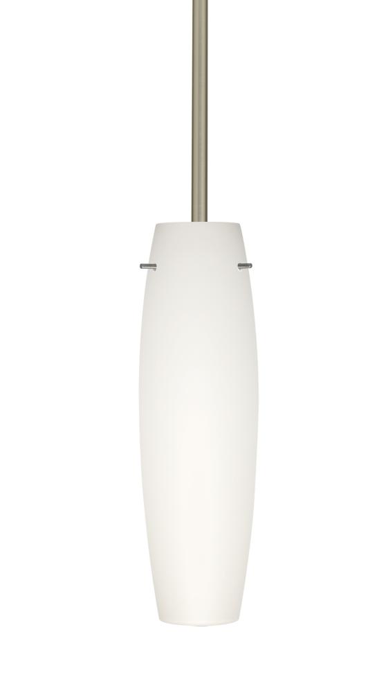 Besa Tu Tu Stem Pendant Satin Nickel Opal Matte 1x40W Halogen