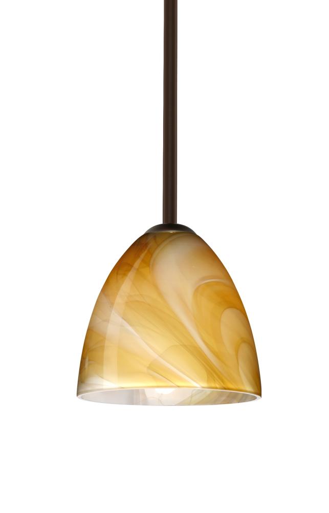 Besa Vila LED Pendant Honey Bronze 1x9W LED