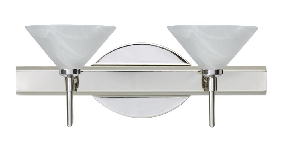 Besa Wall Kona Chrome Marble 2x5W LED