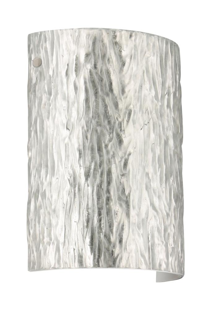 Besa Wall Tamburo Stone Satin Nickel Stone Silver Foil 1x75W Medium Base