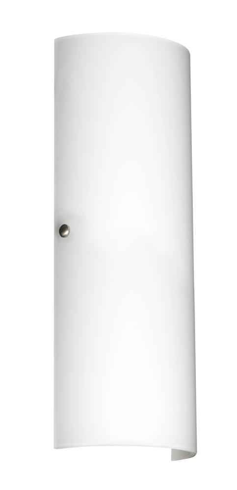 Besa Wall Torre 18 Satin Nickel White Matte 2x75W Medium Base