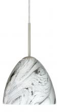 Besa Lighting 1BC-7572MG-MED-SN - Besa Sasha Pendant Satin Nickel Marble Grigio 1x50W B10 Med