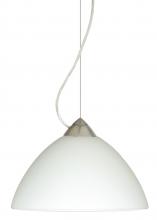 Besa Lighting 1KX-420107-SN - Besa Tessa Cable Pendant White Satin Nickel 1x75W Medium Base