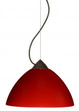 Besa Lighting 1KX-420131-BR - Besa Tessa Cable Pendant Red Matte Bronze 1x75W Medium Base