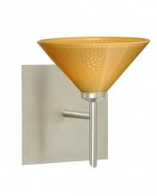 Besa Lighting 1SW-282490-SN-SQ - Besa Wall With SQ Canopy Kona Satin Nickel Mango Starpoint 1x40W G9