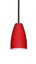 Besa Lighting 1TT-1511RM-LED-BR - Besa Riva 9 LED Pendant 1Tt Ruby Matte Bronze 1x9W LED