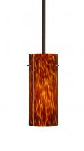 Besa Lighting 1TT-412318-BR - Besa Stilo 10 Stem Pendant Bronze Amber Cloud 1x100W Medium Base