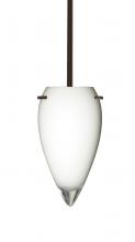 Besa Lighting 1TT-412506-BR - Besa Juli Stem Pendant Bronze Opal Glossy 1x100W Medium Base