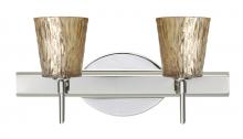 Besa Lighting 2SW-5125GF-CR - Besa Wall Nico 4 Chrome Stone Gold Foil 2x40W G9