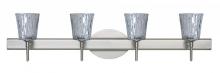 Besa Lighting 4SW-5125SF-LED-SN - Besa Wall Nico 4 Satin Nickel Stone Silver Foil 4x5W LED