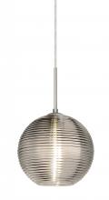 Besa Lighting J-461602-SN - Besa Kristall 8 Pendant For Multiport Canopy Satin Nickel Smoke 1x75W Medium Base