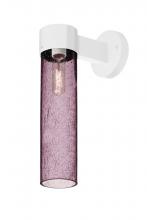 Besa Lighting JUNI16PL-WALL-WH - Besa, Juni 16 Outdoor Sconce, Plum Bubble, White Finish, 1x60W Medium Base