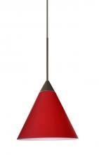 Besa Lighting 1XC-5121RM-BR - Besa Pendant Kani Bronze Ruby Matte 1x50W Halogen