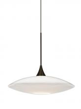 Besa Lighting 1XP-629406-BR - Besa Pendant Spazio Bronze Opal Glossy 1x50W Halogen