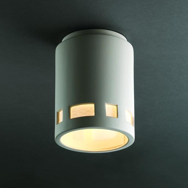 Cylinder w/ Prairie Window LED Flush-Mount (Outdoor)