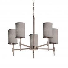 Justice Design Group FAB-8410-10-GRAY-NCKL-LED5-3500 - Union 5-Light LED Chandelier