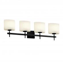 Justice Design Group FSN-8414-30-OPAL-MBLK - Union 4-Light Bath Bar