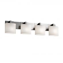 Justice Design Group FSN-8924-30-OPAL-NCKL - Modular 4-Light Bath Bar