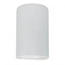 Justice Design Group CER-1265W-WHT - Large Cylinder - Open Top & Bottom (Outdoor)