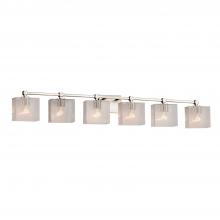 Justice Design Group FSN-8426-55-SEED-NCKL - Tetra 6-Light Bath Bar