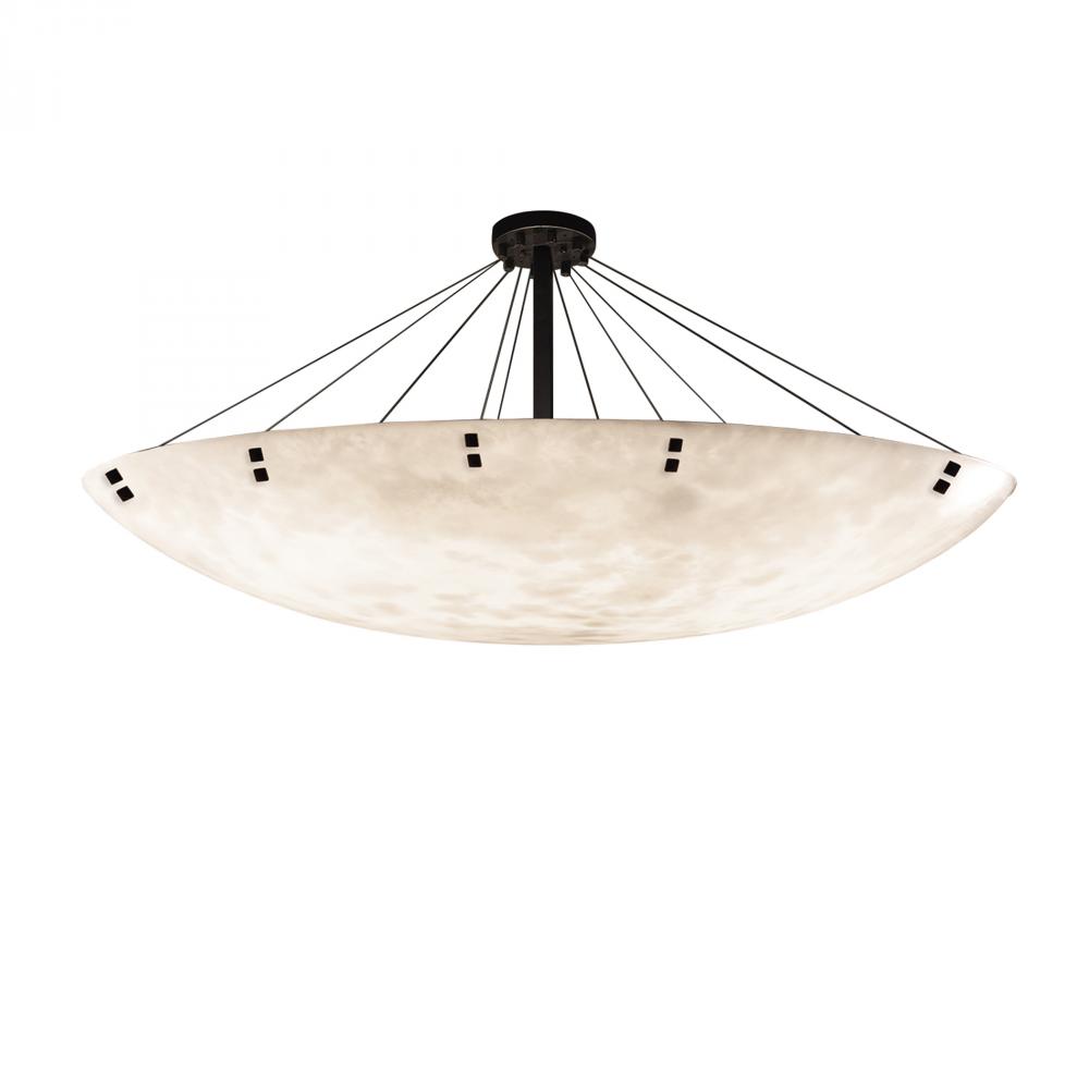 72&#34; Round Semi-Flush Bowl w/ Finials