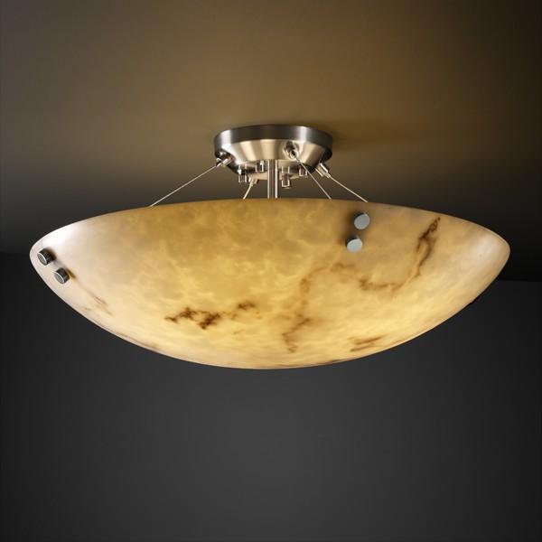 18&#34; Semi-Flush Bowl w/ CONCENTRIC CIRCLES FINIALS