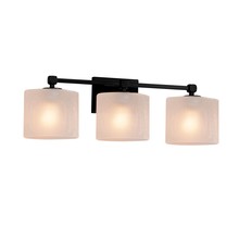 Justice Design Group FSN-8423-30-FRCR-MBLK - Tetra 3-Light Bath Bar