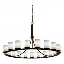 Justice Design Group FSN-8716-10-WEVE-DBRZ-LED21-14700 - Dakota 21-Light 1-Tier Ring LED Chandelier