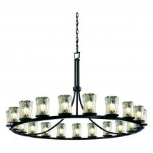 Justice Design Group GLA-8716-16-CLRT-MBLK-LED21-14700 - Dakota 21-Light 1-Tier Ring LED Chandelier