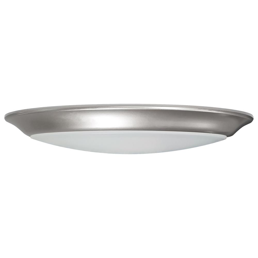 10 inch; LED Disk Light; 3000K; 6 Unit Contractor Pack; Brushed Nickel Finish